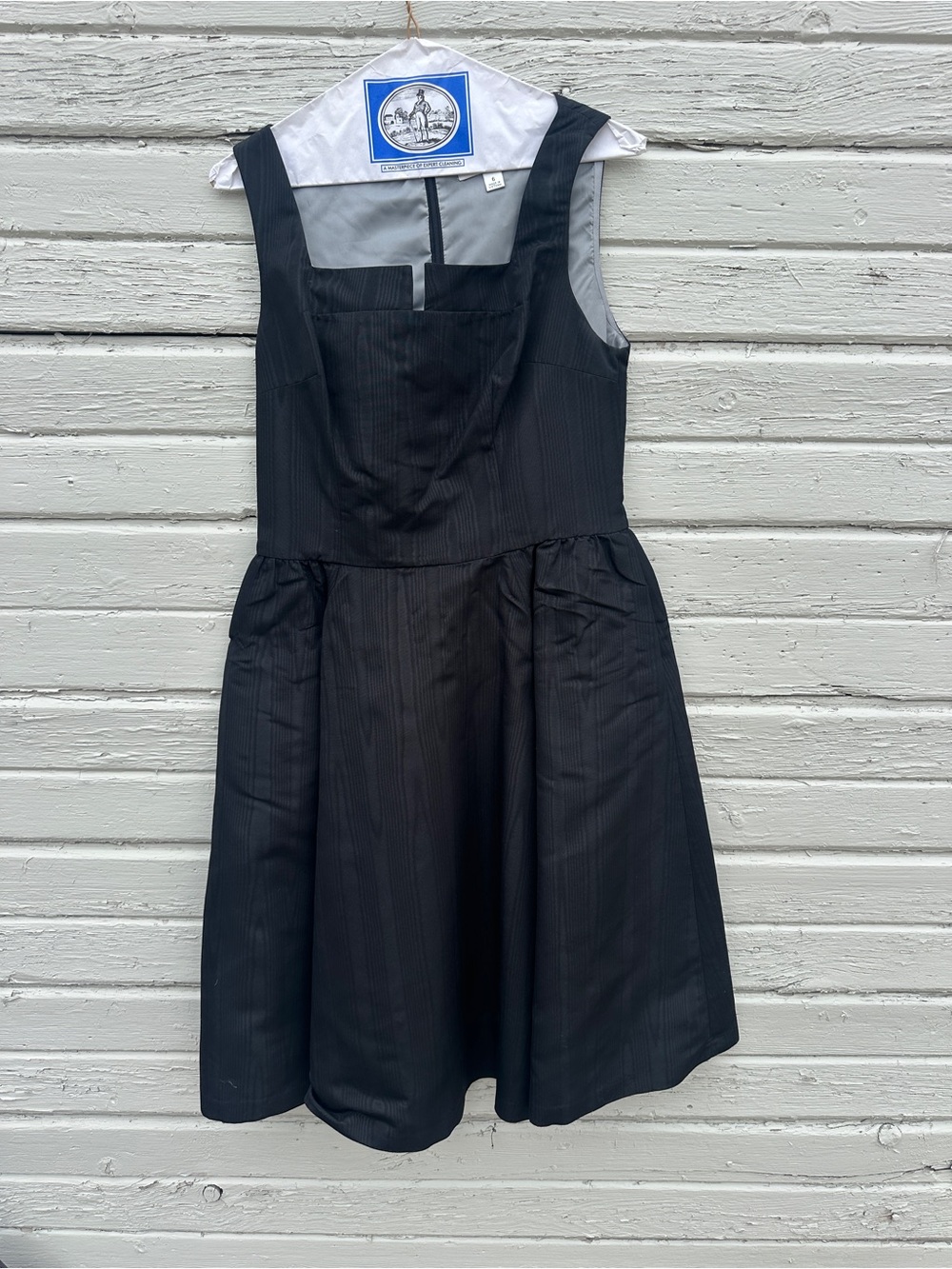 Isaac Mizrahi Black Sleeveless Pinstripe Mini Dress